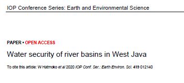 Water security of river basins in West Java